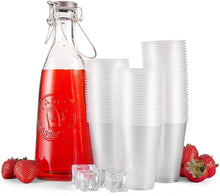 Load image into Gallery viewer, [300 Pack] 7 Ounce Clear Plastic Disposable Cups by BluShine – BPA-Free, Durable, Stackable &amp; Crack Resistant Drinkware
