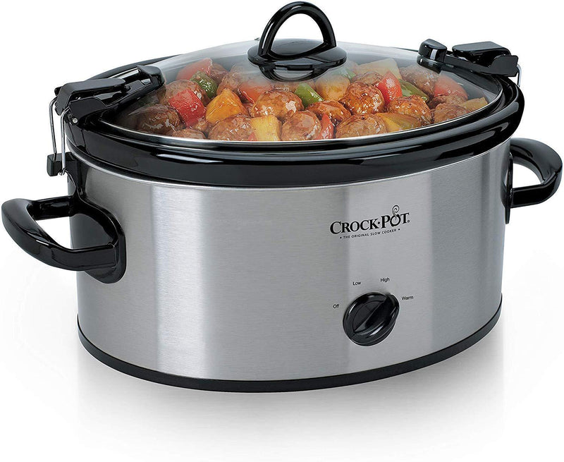 Crockpot 6-Quart Cook & Carry Oval Manual Portable Slow Cooker, Red - SCCPVL600-R