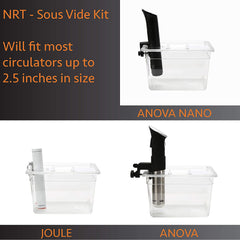 Malaha Sous Vide Container with Lid & Rack - 12Qt Suits Anova, Nano, Joule and Most Circulators up to 2.5" Diameter