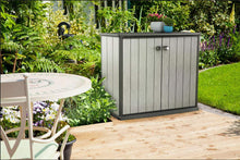 Load image into Gallery viewer, Keter Patio Store Resin Outdoor Shed for Garden Deck, and Tool Storage, Grey
