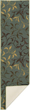 Load image into Gallery viewer, Ottomanson Otto Home Contemporary Leaves Design Modern Area Rug Hallway Runner, 2&#39;7&quot; X 9&#39;10&quot;, Sage Green/Aqua Blue
