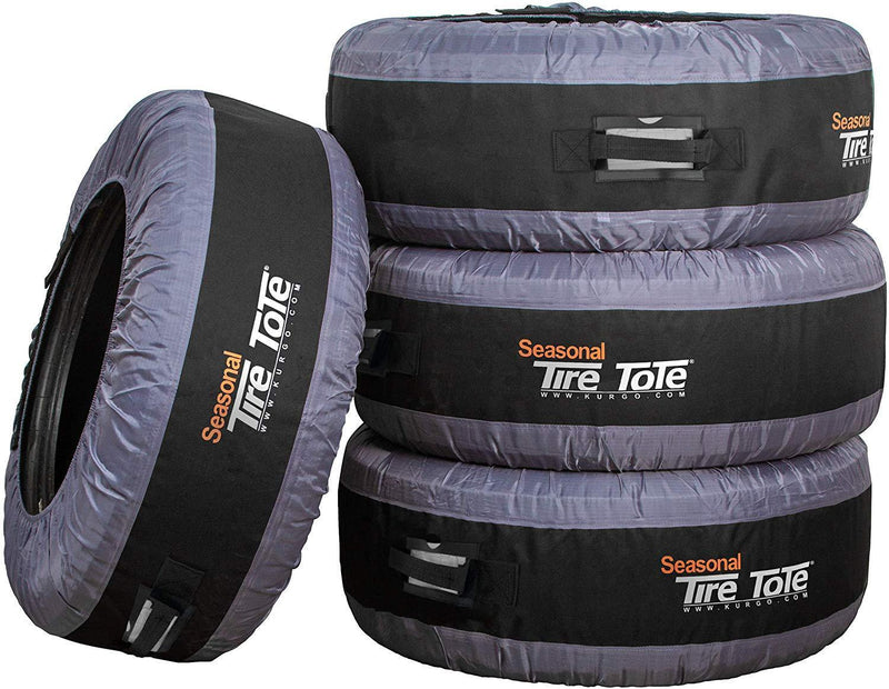 Kurgo Seasonal Tire Tote | Wheel Felts | Spare Tire Cover | Portable Wheel Bags | Winter Tire Cover | Eco-Friendly Tire Totes | Handle for Easy Transportation | Universal Fit