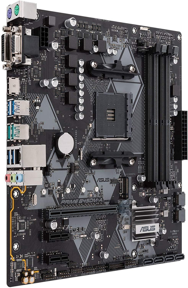 Asus Prime B450M-A/CSM AMD Ryzen 2 AM4 DDR4 HDMI DVI VGA M.2 USB 3.1 Gen2 mATX Motherboard