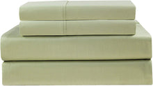 Load image into Gallery viewer, COTTON CRAFT - Ultra-Soft 400-Thread-Count Full Size Sheet Set in Sage, Premium 100% Pure Combed Cotton, 4-Piece Sateen Bedding Set with 1 Deep-Pocket Fitted Sheet, 1 Flat Sheet &amp; 2 Pillowcases
