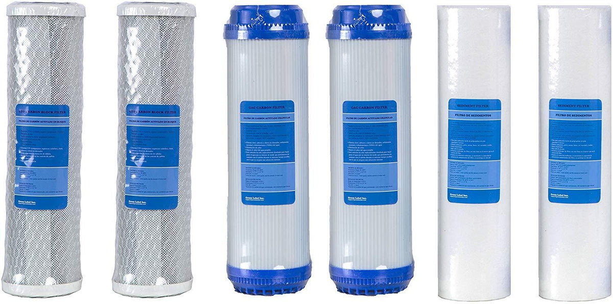 Single Label Filter Green Label Universal 10 Inch Replacement Filter Set for Standard Mult ...