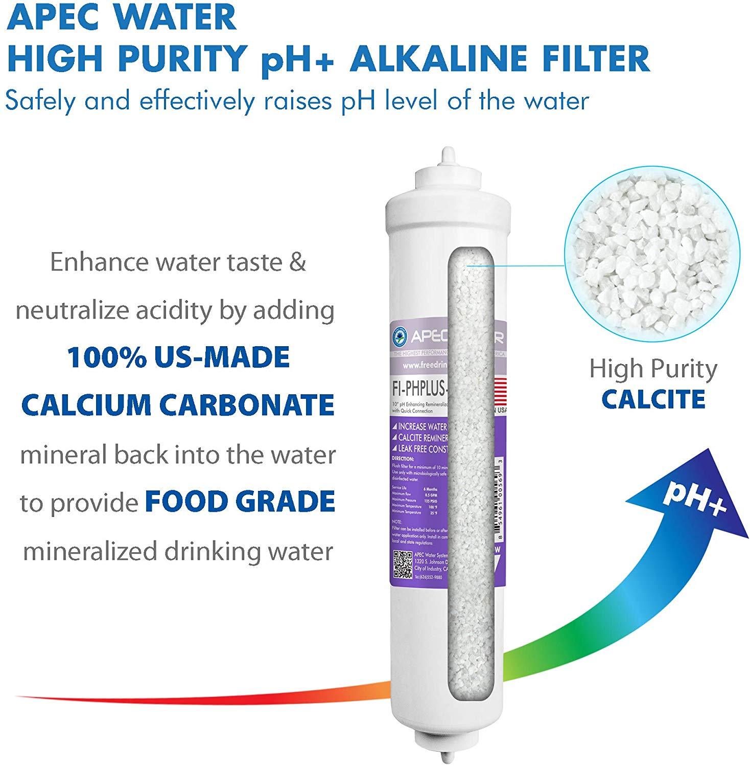 APEC Top Tier Supreme Certified Alkaline Mineral pH+ High Output 90 GPD 6-Stage Ultra Safe Reverse Osmosis Drinking Water Filter System (ULTIMATE RO-PH90)