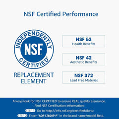 AQUACREST ADQ73613401 Refrigerator Water Filter, NSF 53&42 Certified to Reduce 99% of Lead, Cyst & More, Compatible with LG LT800P, ADQ73613402, Kenmore 9490, 46-9490 (Pack of 3)