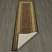 Load image into Gallery viewer, Ottomanson Ottohome Collection Contemporary Bordered Design Modern Runner Rug, 20&quot; x 59&quot;, Chocolate Brown
