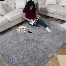 Load image into Gallery viewer, Ottomanson Collection shag area rug, 6&#39;7&quot; x 9&#39;3&quot;, Gray - SHG2763-7X10
