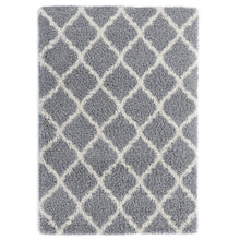 Load image into Gallery viewer, Ottomanson Collection shag Trellis Area Rug, 7&#39;10&quot; x 9&#39;10&quot;, Gray - SHG2273-8X10
