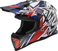 Load image into Gallery viewer, LS2 Helmets Motorcycle &amp; Powersports Helmet&#39;s Off-Road Fast Mini V2 (Strong Red Blue, Medium)
