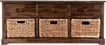 Load image into Gallery viewer, Southern Enterprises Jayton 2-Basket Storage Shelf, Brown
