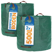 Load image into Gallery viewer, Glorytec 2-Pack Garden Bags - 132 Gallons Leaf Bag - Price-Performance Winner 2018 - Large Reusable Gardening Bagster with 4 Handles - Collapsible Lawn and Yard Waste Containers
