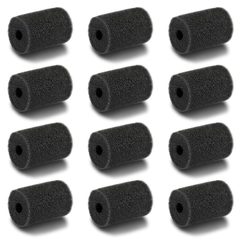 Gibot 12 Pack Professional Sweep Hose Scrubber Tail Replacement Scrubbers Fits Polaris 180, 280, 360, 380, 480,3900 Sport Vac-Sweep Pool Cleaner Sweep Hose Scrubber 9-100-3105, Black