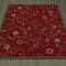 Ottomanson Ottohome Collection Floral Garden Design Modern Area Rug with Non-Skid (Non-Slip) Rubber Backing, Dark Red, 39" L x 60" W