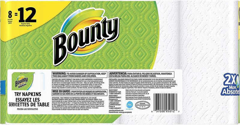 Bounty Select-A-Size Paper Towels, White, Giant Roll