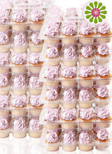 Load image into Gallery viewer, (12Pack x 12 Sets) STACK&#39;nGO Cupcake Carriers - High Tall Dome Clear Containers Thick Plastic Disposable Storage Boxes. Cup Cake Holders by Cakes of Eden
