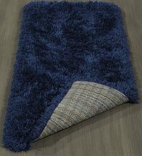 Load image into Gallery viewer, Ottomanson Flokati Collection Faux Sheepskin Shag Runner Rug, 2&#39;X5&#39;, Navy
