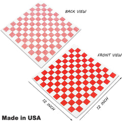 Deli Paper Sheets Sandwich Wrap Paper - 12x12" Food Wrapping Grease Resistant Checkered Liner Papers, Perfect for Restaurants, Barbecues, Picnics, Parties, Kids Meals, Outdoors - 250 Sheets