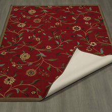 Load image into Gallery viewer, Ottomanson Ottohome Collection Floral Garden Design Modern Area Rug with Non-Skid (Non-Slip) Rubber Backing, Dark Red, 39&quot; L x 60&quot; W
