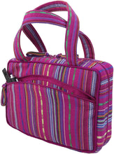 Load image into Gallery viewer, Bible Covers for Women &amp; Girls | Bible Carrying Case | Small-Medium Bible Cover with Handles | Soft Carrying Case Fabric | Multiple Colors Available | with Pen Holders | 100% Cotton Material (Purple)
