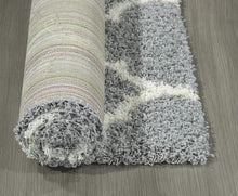 Load image into Gallery viewer, Ottomanson Collection shag Trellis Area Rug, 7&#39;10&quot; x 9&#39;10&quot;, Gray - SHG2273-8X10
