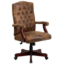 Load image into Gallery viewer, Flash Furniture Bomber Brown Classic Executive Swivel Office Chair with Arms
