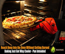 Grill Beast BBQ Glove Oven Mitts - Max Heat Resistant Grill & Cooking Pot Holders Set with Silicone & Aramid Kevlar