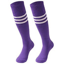 saounisi Unisex Tube Socks Stripe,2 Pairs Knee High Football Soccer Volleyball Baseball Cheerleading Team Socks