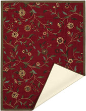 Load image into Gallery viewer, Ottomanson Ottohome Collection Floral Garden Design Modern Area Rug with Non-Skid (Non-Slip) Rubber Backing, Dark Red, 39&quot; L x 60&quot; W
