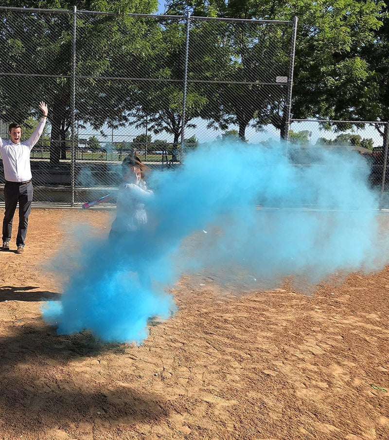 Gender Reveal Baseballs | Set of Premium Exploding Vibrant Pink and Blue Chalk | Extra-Powder Filled Baseballs | 2 Pack- 1 Pink 1 Blue for Gender Reveal Party!