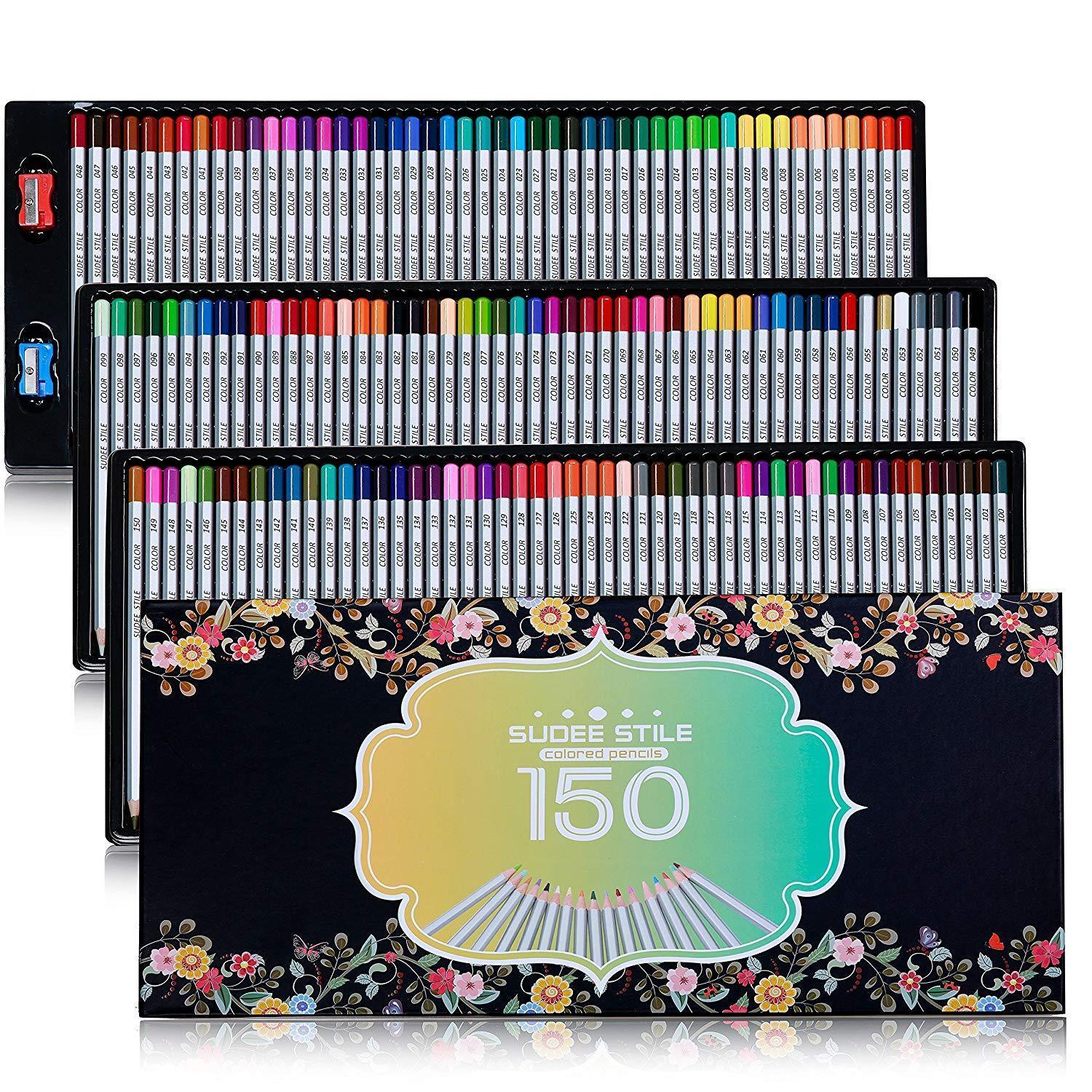 Jpoint Colurs SUDEE STILE Colored Pencils 150 Unique Colors (No Duplicates) Art Draw ...