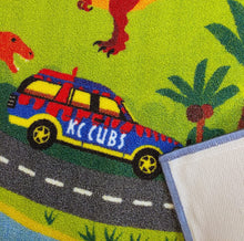 Load image into Gallery viewer, KC Cubs Playtime Collection Dinosaur Dino Safari Road Map Educational Learning &amp; Game Area Rug Carpet for Kids and Children Bedrooms and Playroom (5&#39;0&quot; x 6&#39;6&quot;)
