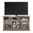 Ameriwood Home Chicago TV Stand with Fireplace, Rustic Gray