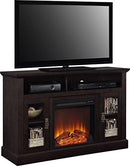 Ameriwood Home Chicago TV Stand with Fireplace, Rustic Gray