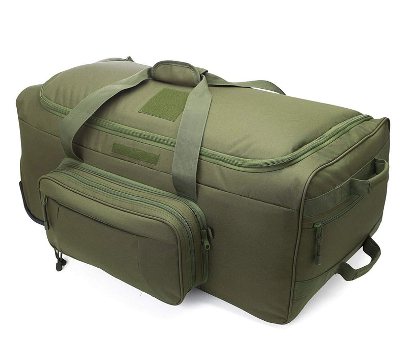 ARMYCAMOUSA Military Tactical Wheeled Deployment Trolley Duffel Bag Heavy-Duty Camping Hiking Running Trekking