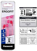 Panasonic ErgoFit In-Ear Earbud Headphones RP-HJE120-KA (Matte Black) Dynamic Crystal-Clear Sound, Ergonomic Comfort-Fit