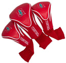 Team Golf NCAA Contour Golf Club Headcovers (3 Count), Numbered 1, 3, & X, Fits Oversized Drivers, Utility, Rescue & Fairway Clubs, Velour lined for Extra Club Protection