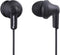 Panasonic ErgoFit In-Ear Earbud Headphones RP-HJE120-KA (Matte Black) Dynamic Crystal-Clear Sound, Ergonomic Comfort-Fit