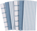 KAF Home Mixed Flat & Terry Kitchen Towels | Set of 6 18 x 28 Inches | 4 Flat Weave Towels for Cooking and Drying Dishes and 2 Terry Towels, for House Cleaning and Tackling Messes and Spills (Teal)