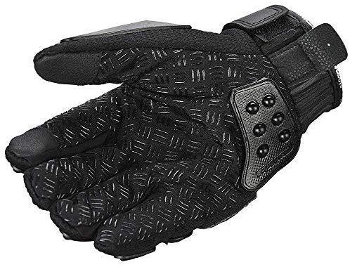 oubaiya Steel Outdoor Reinforced Brass Knuckle Motorcycle Motorbike Powersports Racing Textile Safety Gloves (Black, XX-Large)